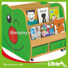 Cabinet d&#39;enfants en bois de style nouveau, Kindergarten Classroom Train Design Cabinet de rangement pour jouets pour enfants LE.SJ.053